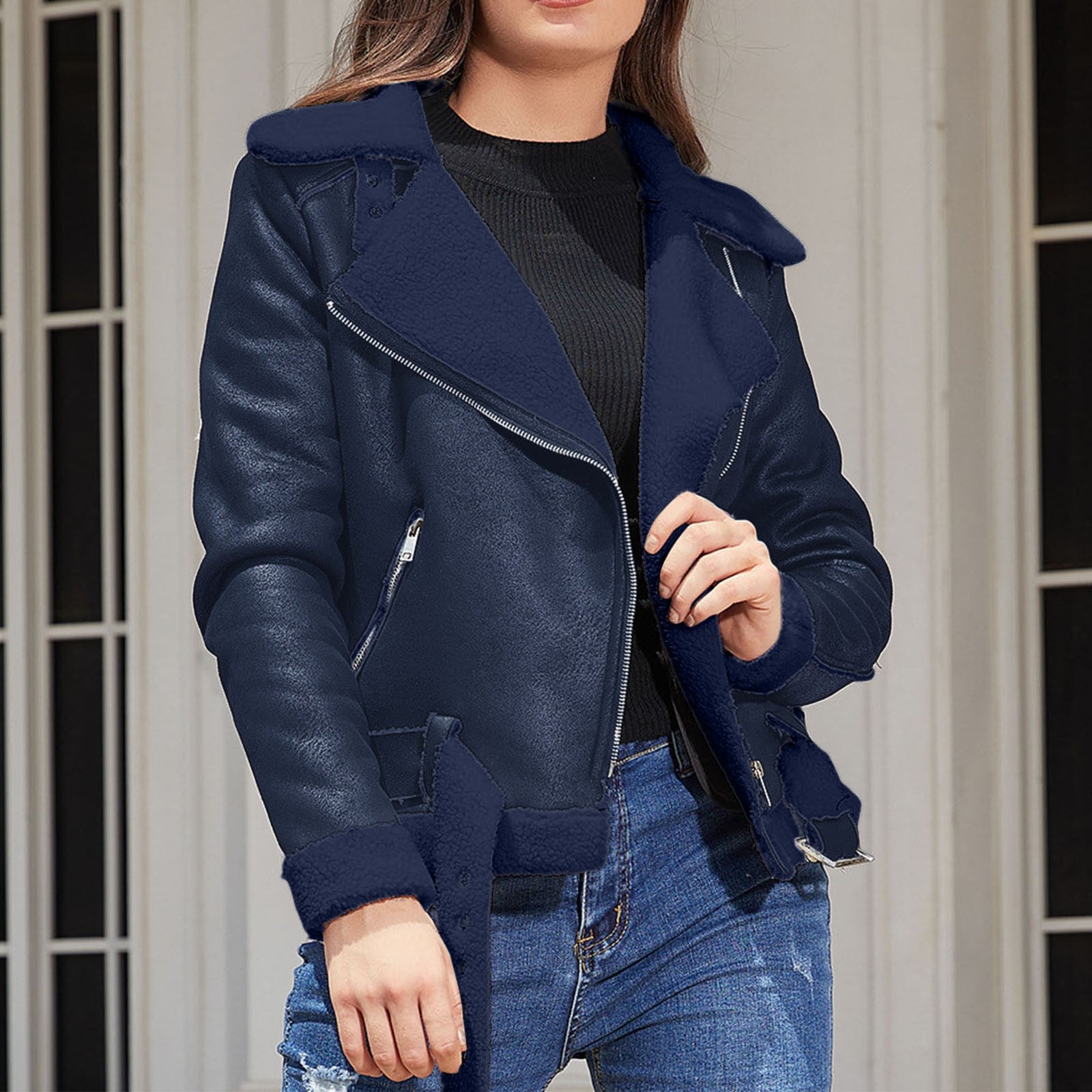 Faux Suede Winter Jacket Jackets