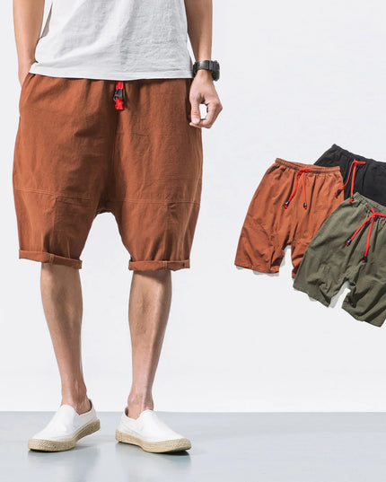 Kyoto Drift Linen Shorts Men Shorts