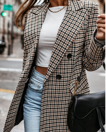 Classic Plaid Tailored Blazer Blazer