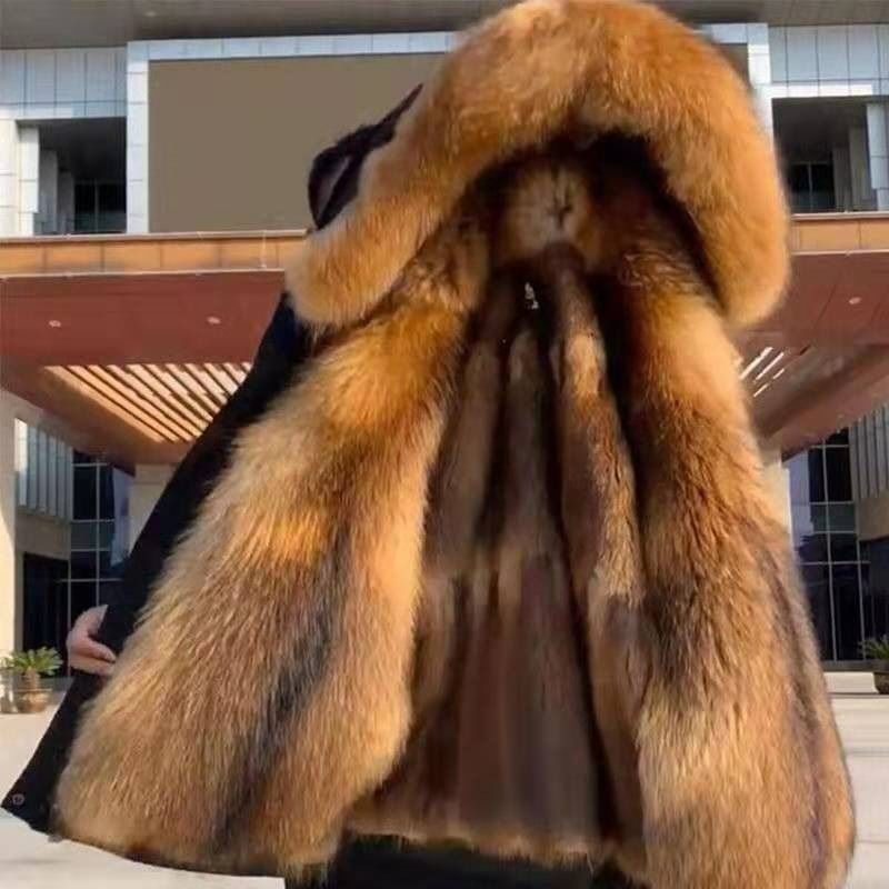 Men's Long Faux Fur Winter Coat Long Faux Fur Winter Coat