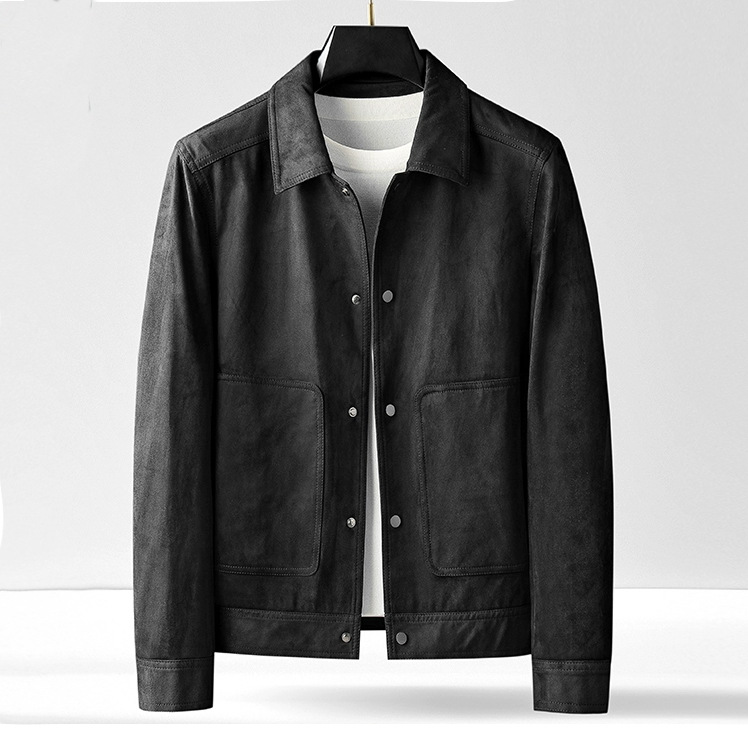 Frontier Suede Jacket – Rugged Chic Outerwear Black Men Jacket