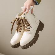 Fleece Lined Combat Boots Women's Footwear