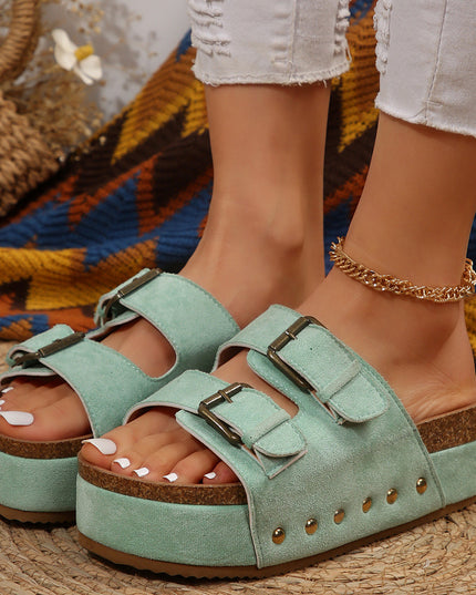 Sage Chunky Sandal Mint Women's Footwear