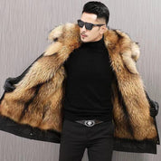 Men's Long Faux Fur Winter Coat Long Faux Fur Winter Coat