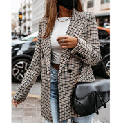 Classic Plaid Tailored Blazer Blazer