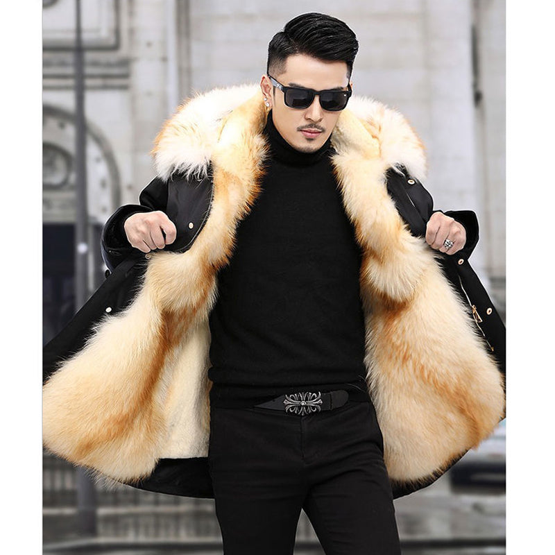 Men's Long Faux Fur Winter Coat Long Faux Fur Winter Coat