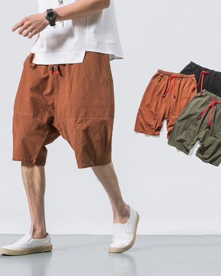 Kyoto Drift Linen Shorts Men Shorts