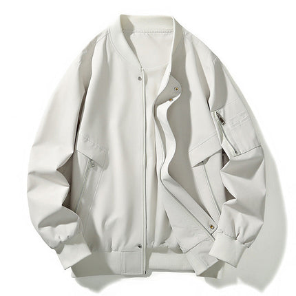 Jackson Zipper Bomber Jacket White Stamped Men's Clothing