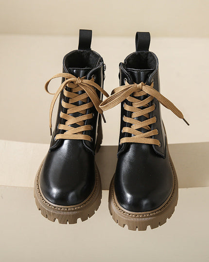 Fleece Lined Combat Boots Women's Footwear