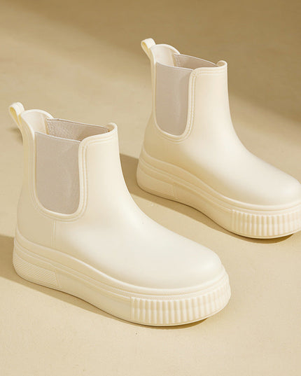 Moon Rain Boots White Stamped Women's Footwear