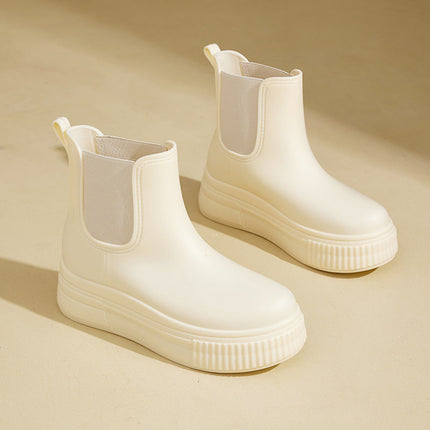 Moon Rain Boots White Stamped Women's Footwear