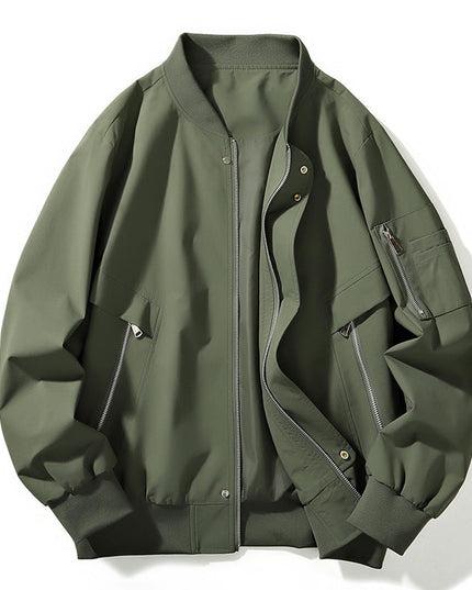Jackson Zipper Bomber Jacket Green Men's Clothing