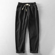 Tidal Linen Trousers Black Men's Clothing