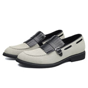 Regalia Strap Loafers Gray Men's Footwear