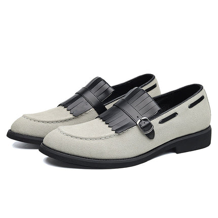 Regalia Strap Loafers Gray Men's Footwear