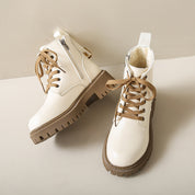 Fleece Lined Combat Boots Women's Footwear