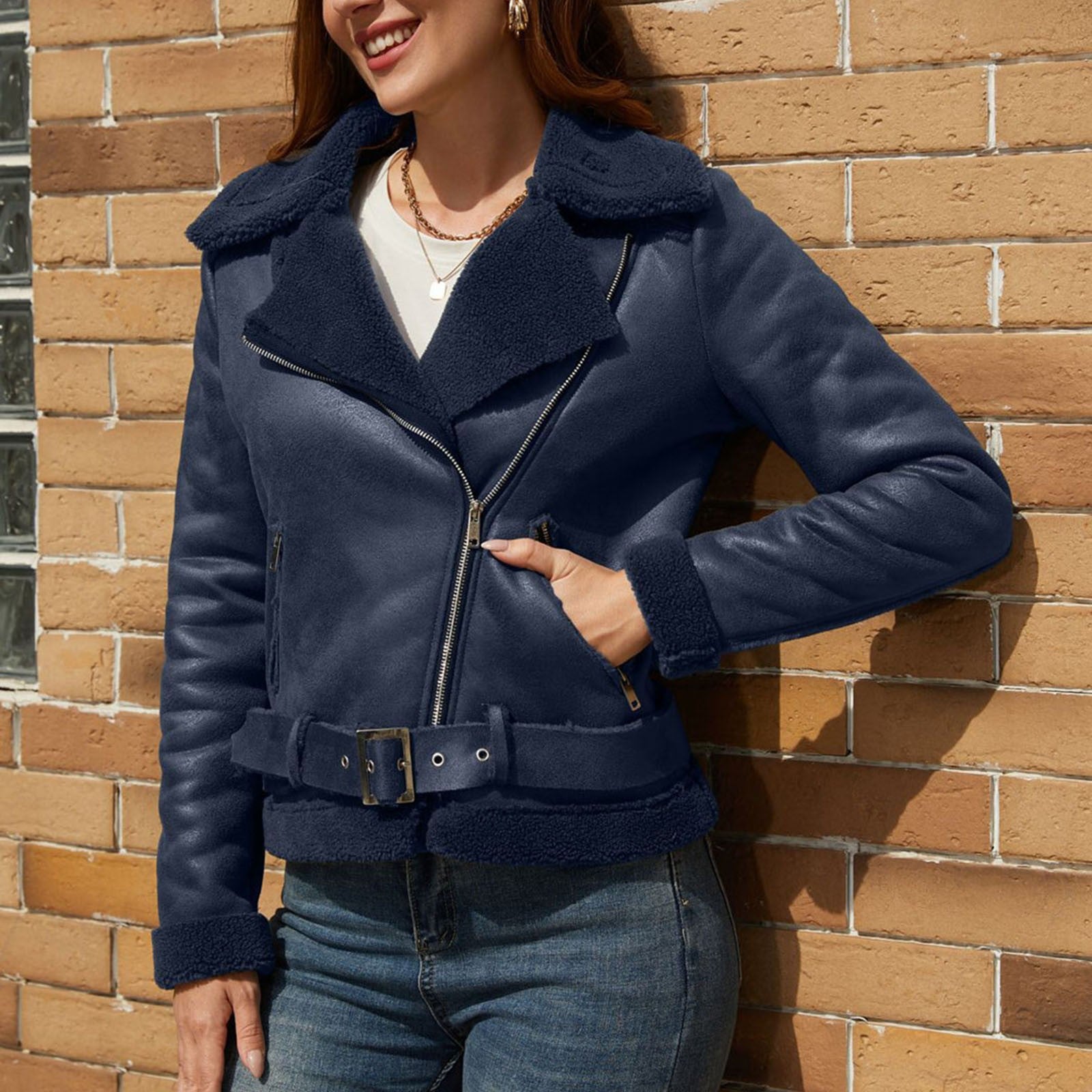 Faux Suede Winter Jacket Jackets