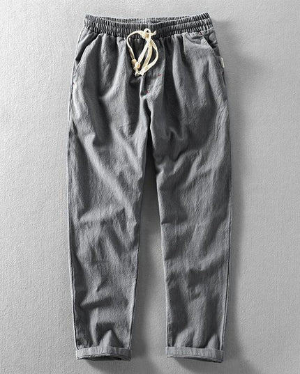 Tidal Linen Trousers Dark Gray Men's Clothing