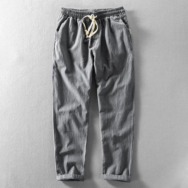 Tidal Linen Trousers Dark Gray Men's Clothing
