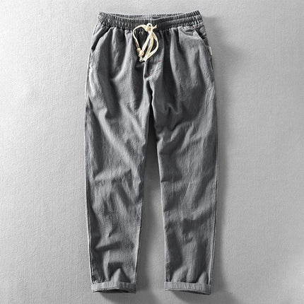 Tidal Linen Trousers Dark Gray Men's Clothing