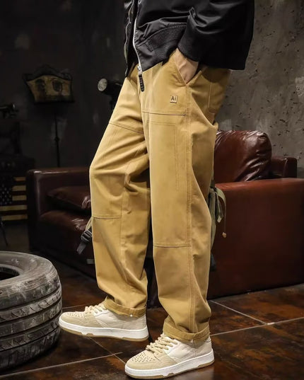Panel Canvas Pant Yellow Men's Clothing