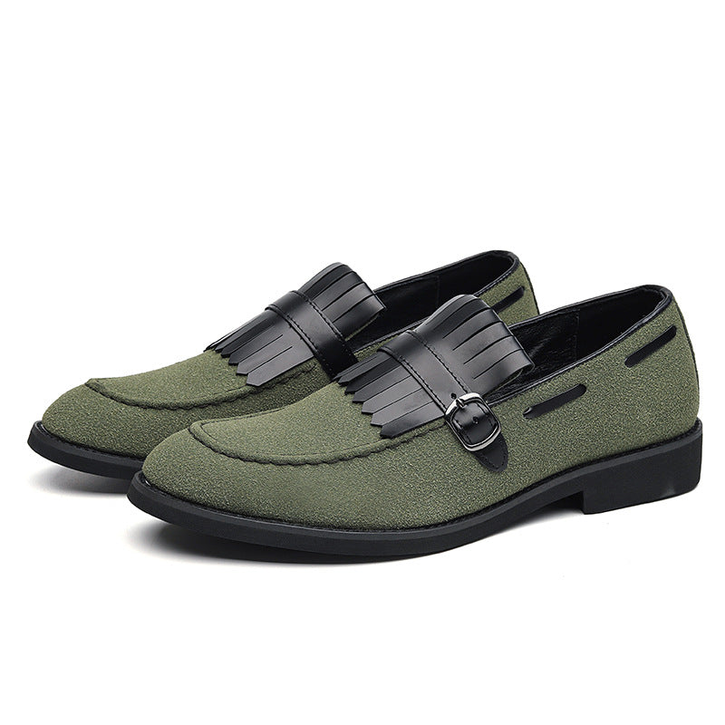 Regalia Strap Loafers Green Men's Footwear