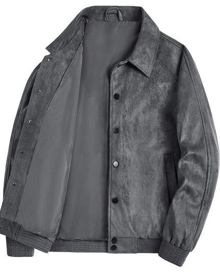 Victor Suede Jacket Dark Gray Men's Clothing