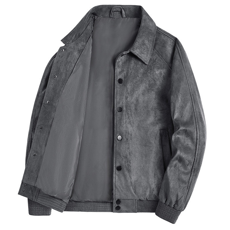 Victor Suede Jacket Dark Gray Men's Clothing