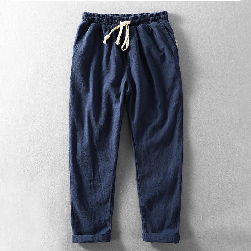 Tidal Linen Trousers Blue Men's Clothing