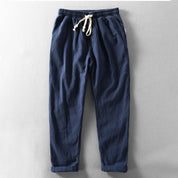 Tidal Linen Trousers Blue Men's Clothing