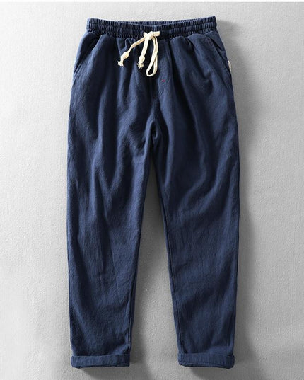 Tidal Linen Trousers Blue Men's Clothing