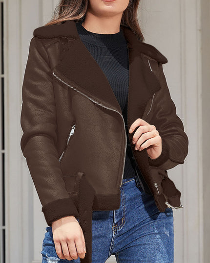 Faux Suede Winter Jacket Jackets