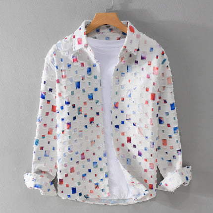 Mosaic - Collared Shirt White Shirts