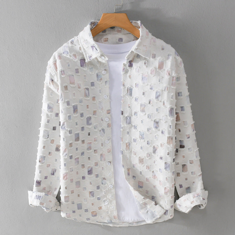 Mosaic - Collared Shirt Gray Shirts