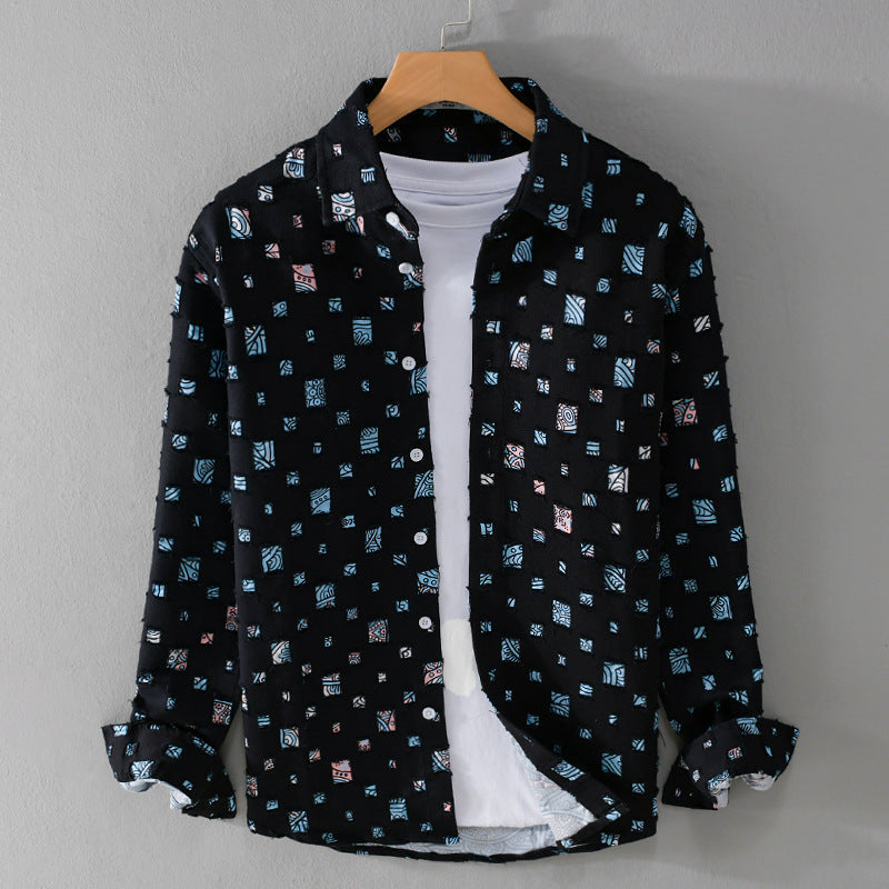 Mosaic - Collared Shirt Black Shirts