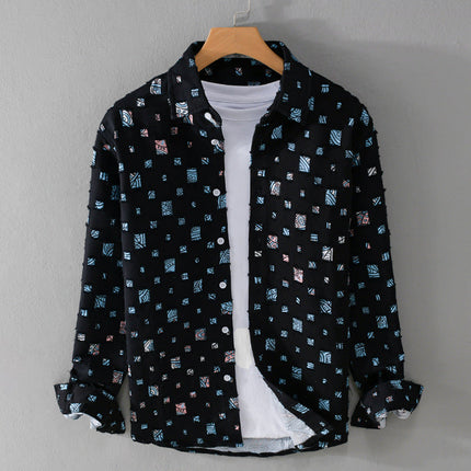 Mosaic - Collared Shirt Black Shirts