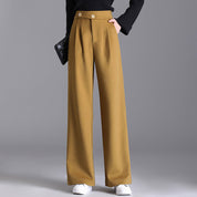 Buttoned Straight Leg Pant Women's Clothing