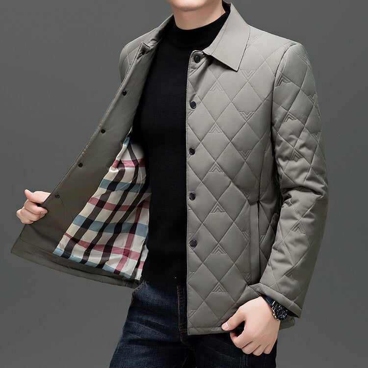 Diamond Quilted Jacket Men's Clothing