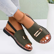 Glint Stitched Flat Women's Footwear