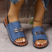 Glint Stitched Flat Women's Footwear