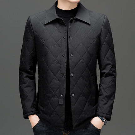 Diamond Quilted Jacket Black Men's Clothing