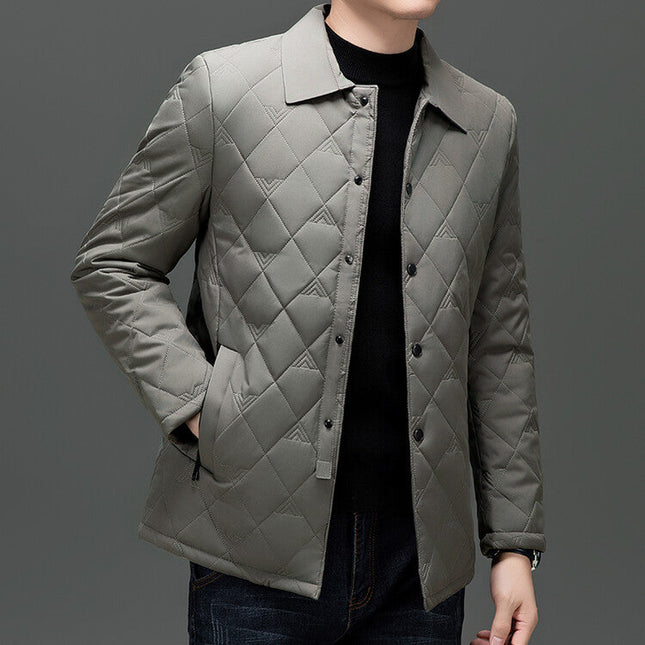 Diamond Quilted Jacket Men's Clothing