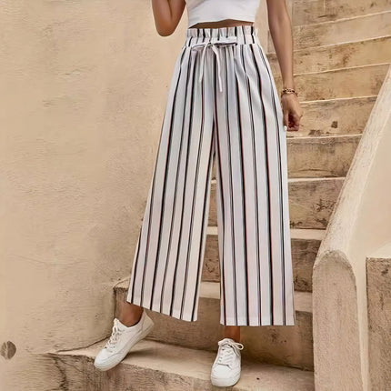 Calypso Wide Leg Pant White Stamped Women's Clothing
