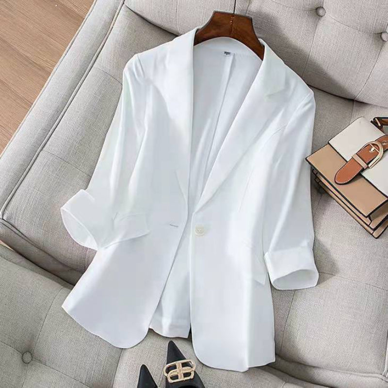 Clara Linen Blazer – Elegant Lightweight Tailored Fit White Blazers