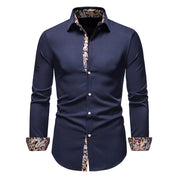 Matt | Anti-crease shirt Navy blue Shirt