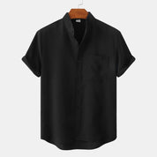Marcelo Linen Shirt Classic Black Shirts