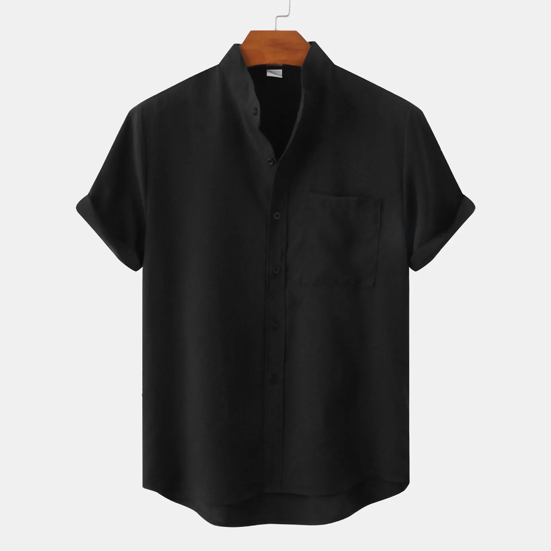 Marcelo Linen Shirt Classic Black Shirts