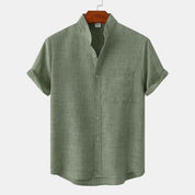 Marcelo Linen Shirt Emerald Green Shirts