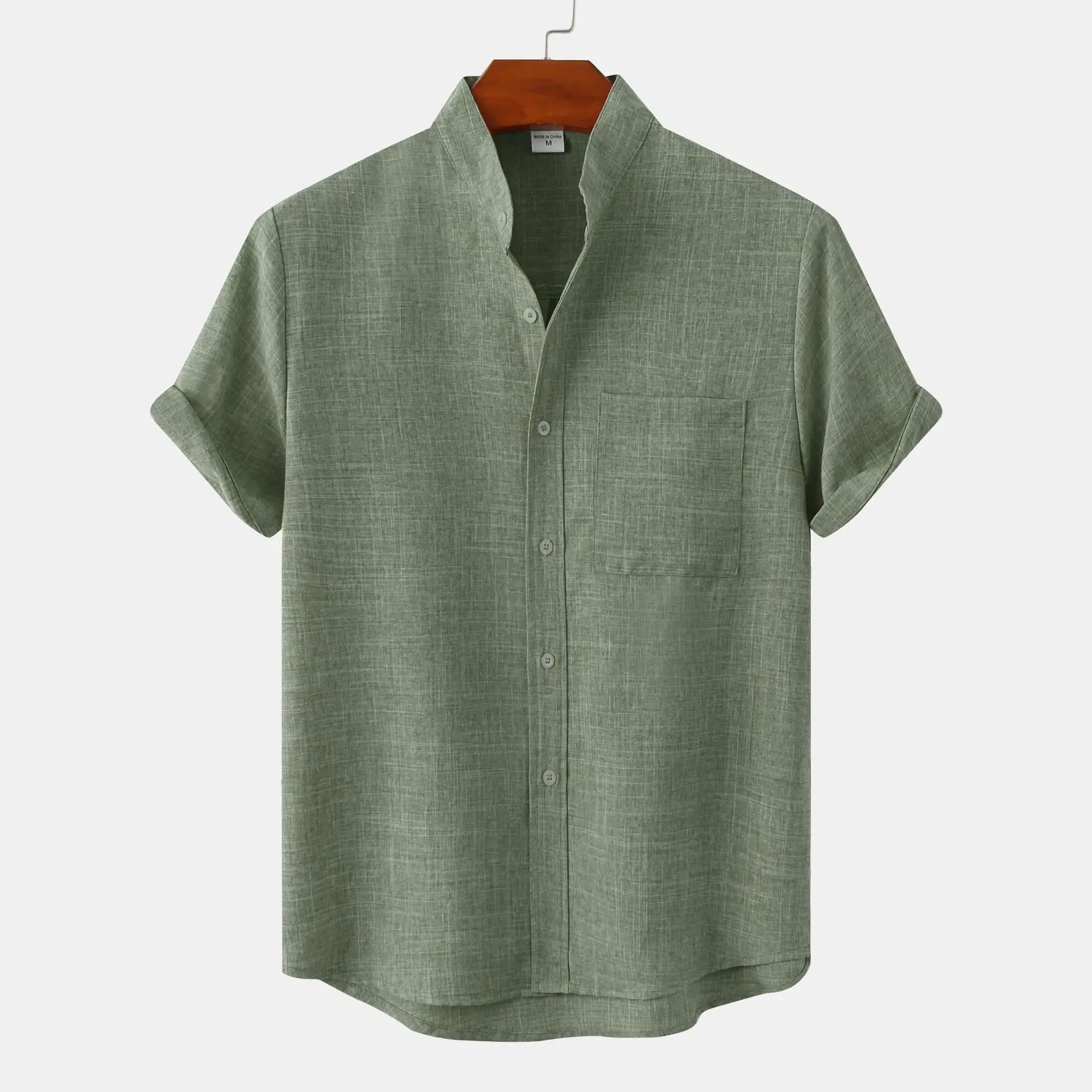 Marcelo Linen Shirt Emerald Green Shirts