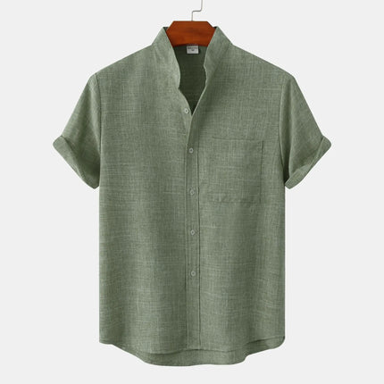 Marcelo Linen Shirt Emerald Green Shirts